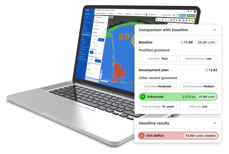 Coreo running on a laptop